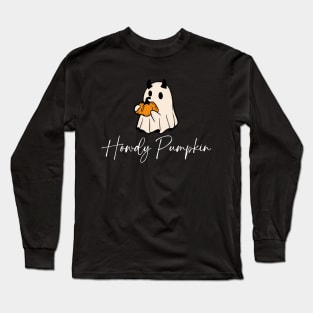 Howdy Pumpkin Ghost Long Sleeve T-Shirt